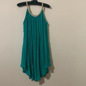 Mirror Images Teal Green Swimsuit Cover up Lined Size L So Nice Used